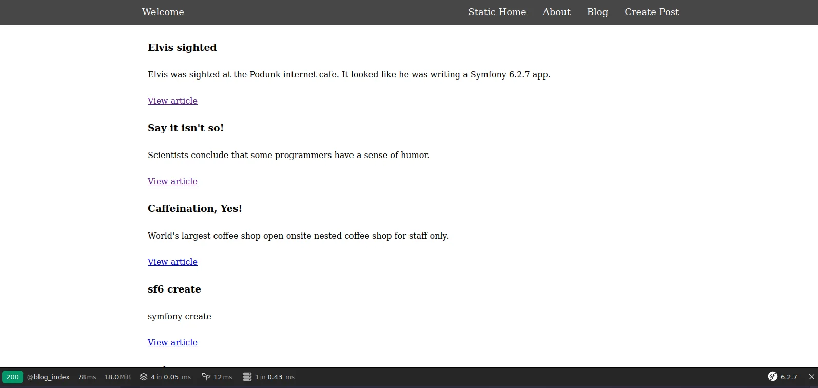 Symfony - Build a simple Blog website